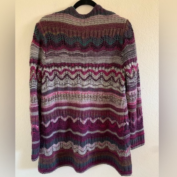 J.Jill Multicolor Cardigan  Long Sleeve Knit Sweater NWOT - Picture 2 of 9